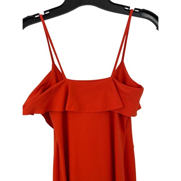Susana Monaco Orange Mini Ruffle Dress Womens Size XS - Picture 4 of 8